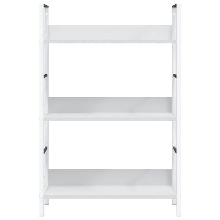bogreol med 3 hylder 60x27,6x90,5 cm konstrueret træ hvid
