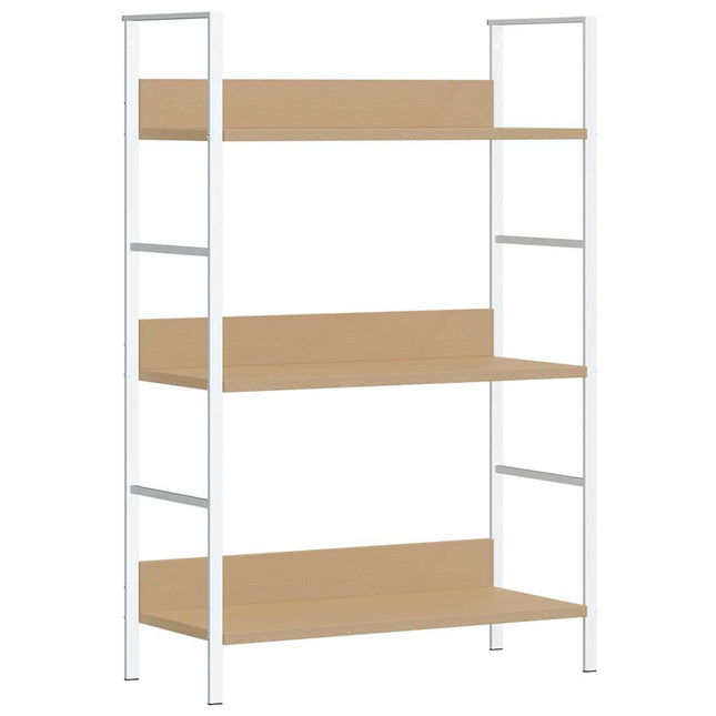 bogreol 60x27,6x90,5 cm 3 hylder konstrueret træ egetræsfarve