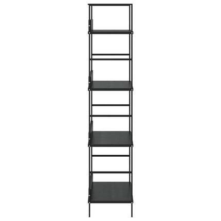 bogreol med 4 hylder 60x27,6x124,5 cm konstrueret træ sort