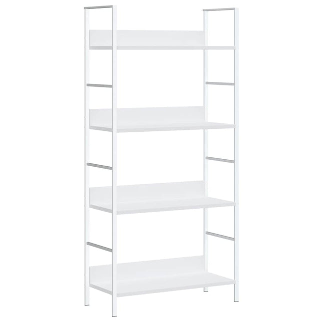 bogreol med 3 hylder 60x27,6x124,5 cm konstrueret træ hvid