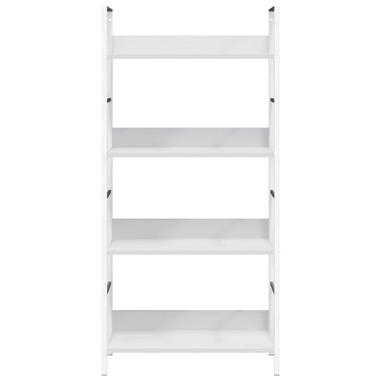 bogreol med 3 hylder 60x27,6x124,5 cm konstrueret træ hvid