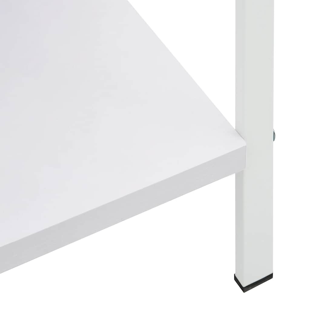 bogreol med 3 hylder 60x27,6x124,5 cm konstrueret træ hvid