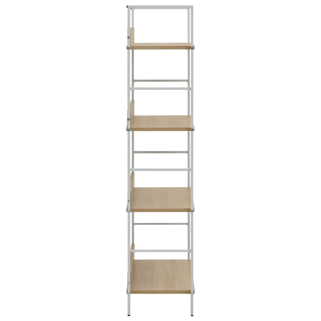 bogreol 60x27,6x124,5 cm 4 hylder konstrueret træ egetræsfarve