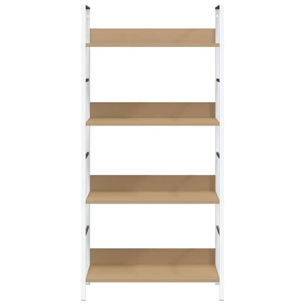 bogreol 60x27,6x124,5 cm 4 hylder konstrueret træ egetræsfarve