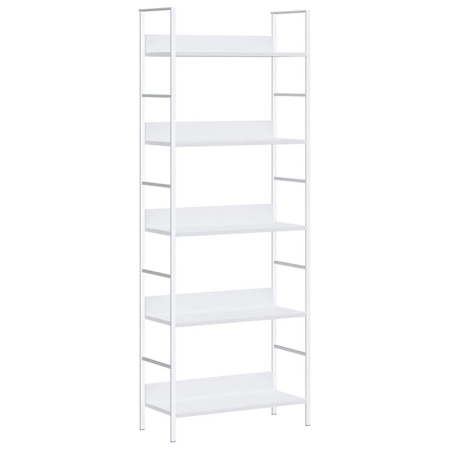 bogreol med 5 hylder 60x27,6x158,5 cm konstrueret træ hvid