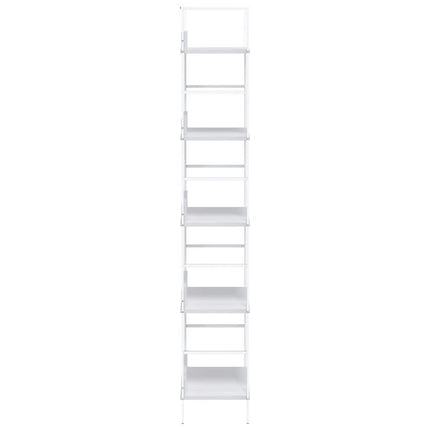bogreol med 5 hylder 60x27,6x158,5 cm konstrueret træ hvid