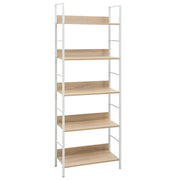 bogreol 60x27,6x158,5 cm 5 hylder konstrueret træ egetræsfarvet