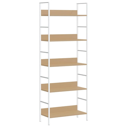 bogreol 60x27,6x158,5 cm 5 hylder konstrueret træ egetræsfarvet