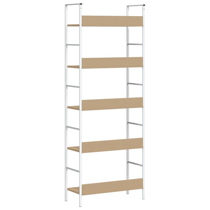 bogreol 60x27,6x158,5 cm 5 hylder konstrueret træ egetræsfarvet
