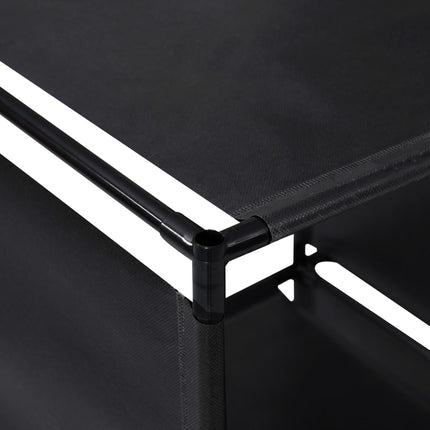 displayreol trappeformet 130x45x170 cm stof