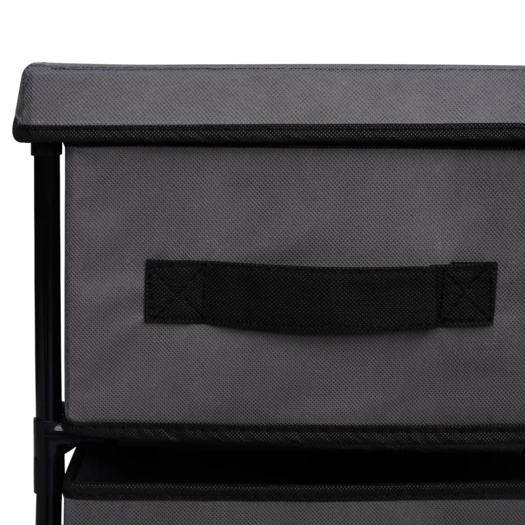 opbevaringsreol med 6 skuffer 55x29x55 cm stål grå