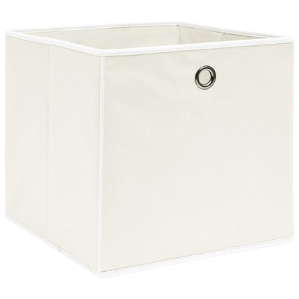 opbevaringskasser 4 stk. 32x32x32 stof hvid