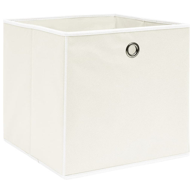 opbevaringskasser 4 stk. 32x32x32 stof hvid