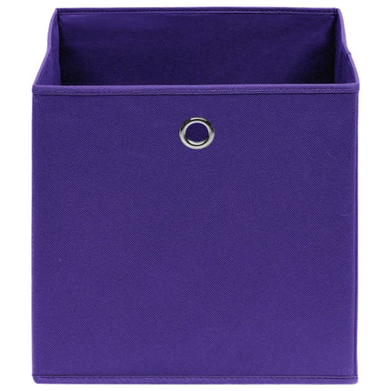 opbevaringskasser 10 stk. 32x32x32 stof lilla
