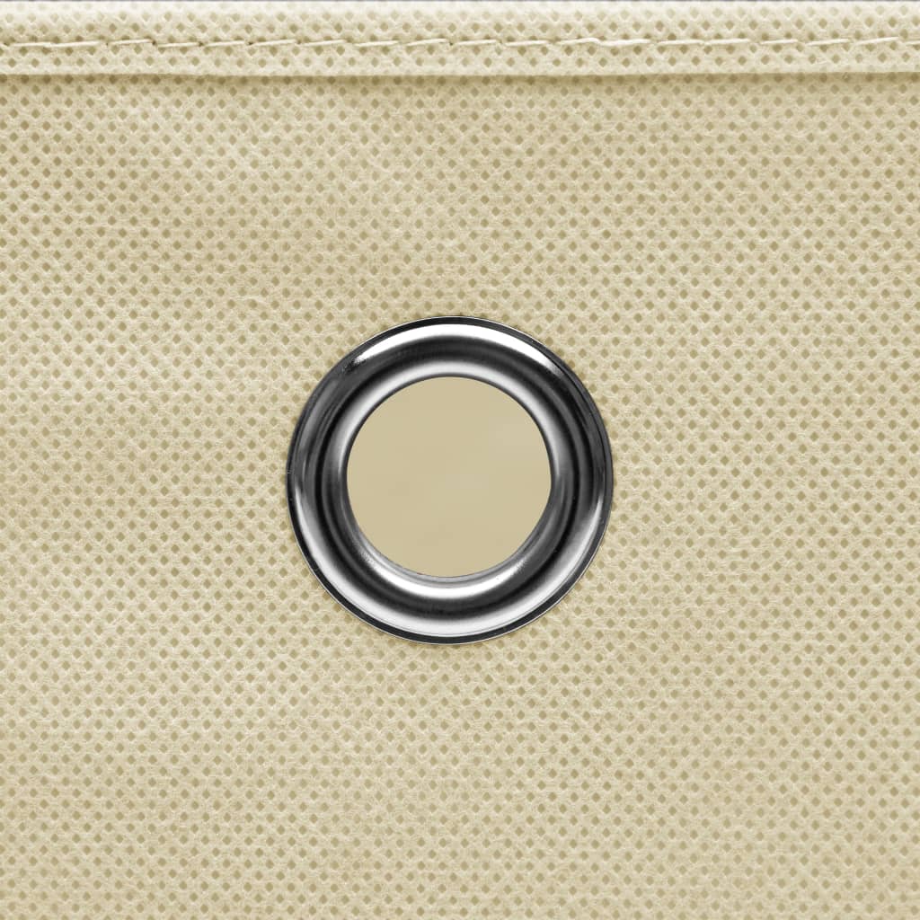 opbevaringskasser 4 stk. 32x32x32 stof cremefarvet