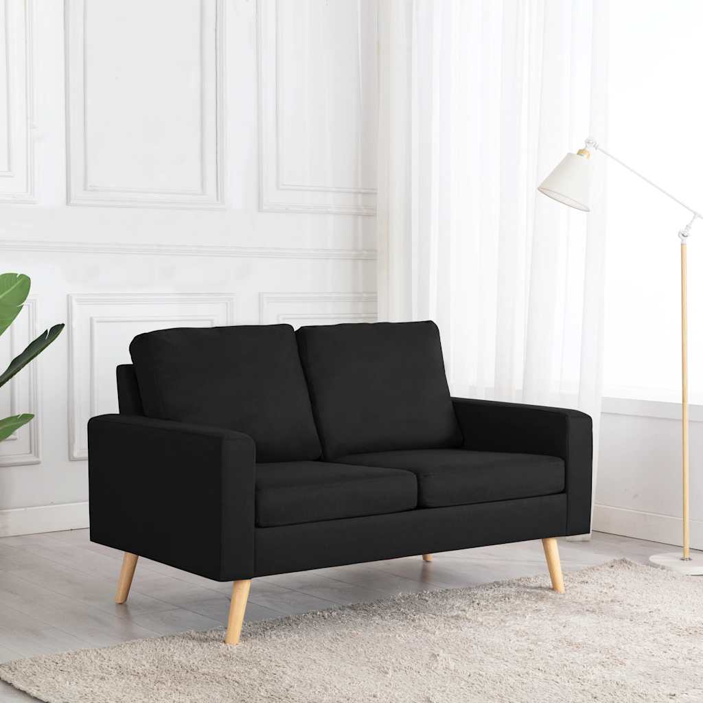 2-personers sofa stof sort billede