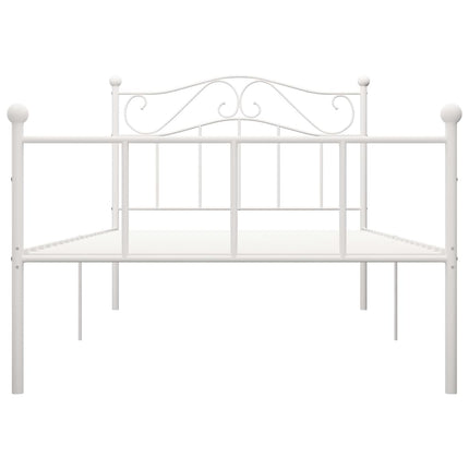 sengestel 90x200 cm metal hvid