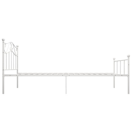 sengestel 90x200 cm metal hvid