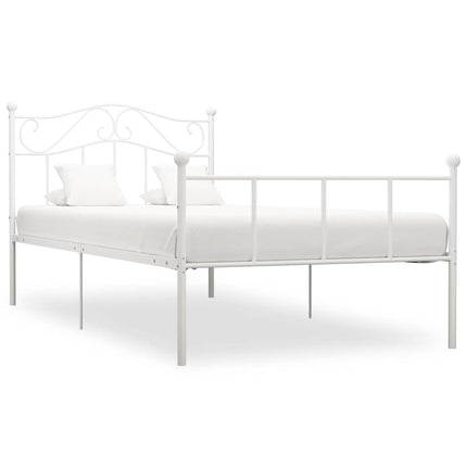 sengestel 100x200 cm metal hvid