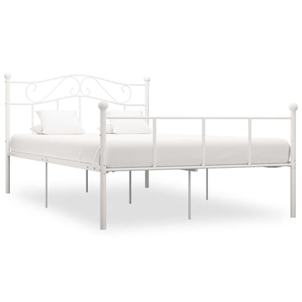 sengestel 120x200 cm metal hvid