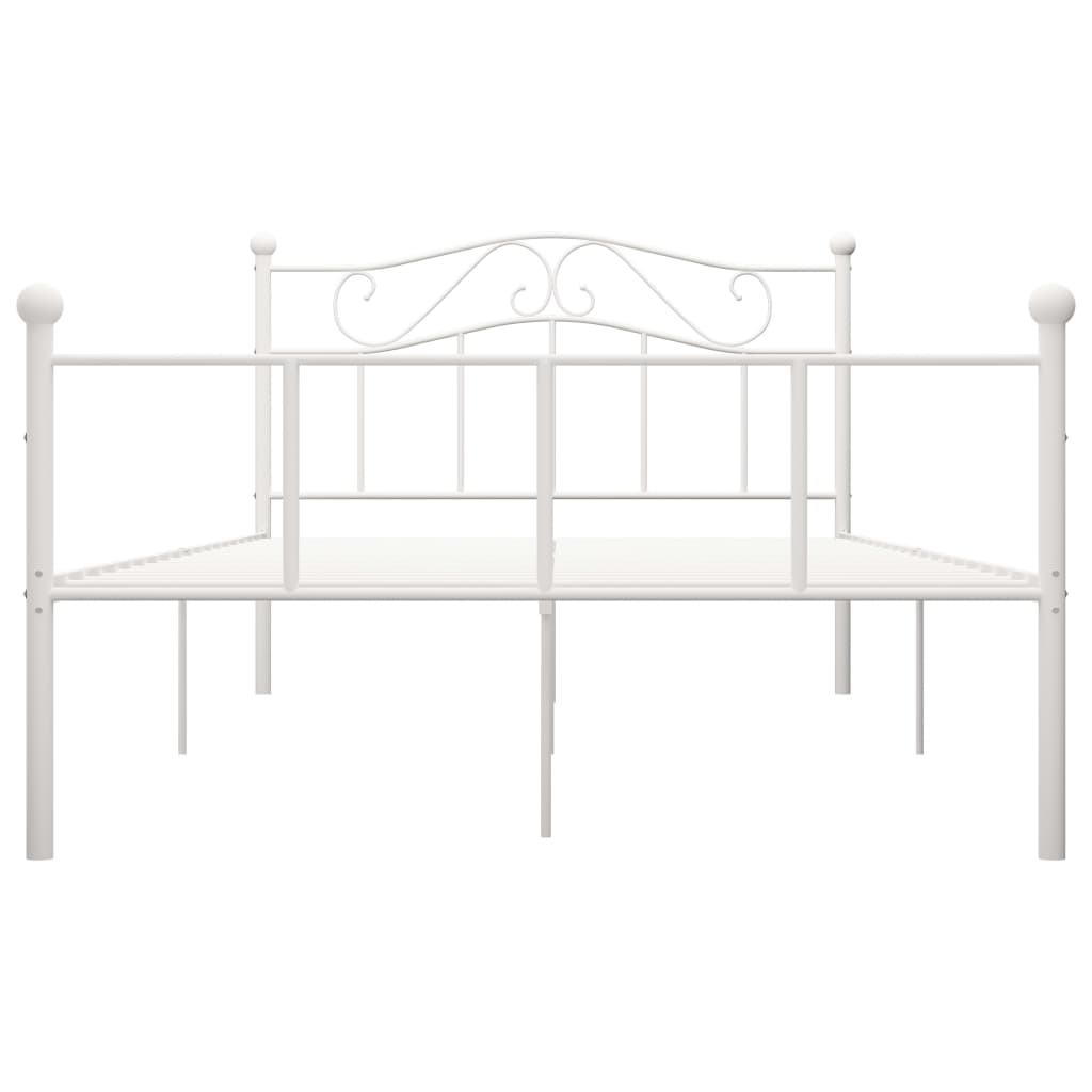 sengestel 140x200 cm metal hvid