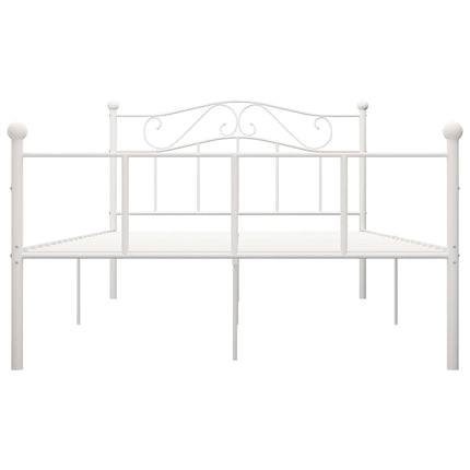 sengestel 140x200 cm metal hvid