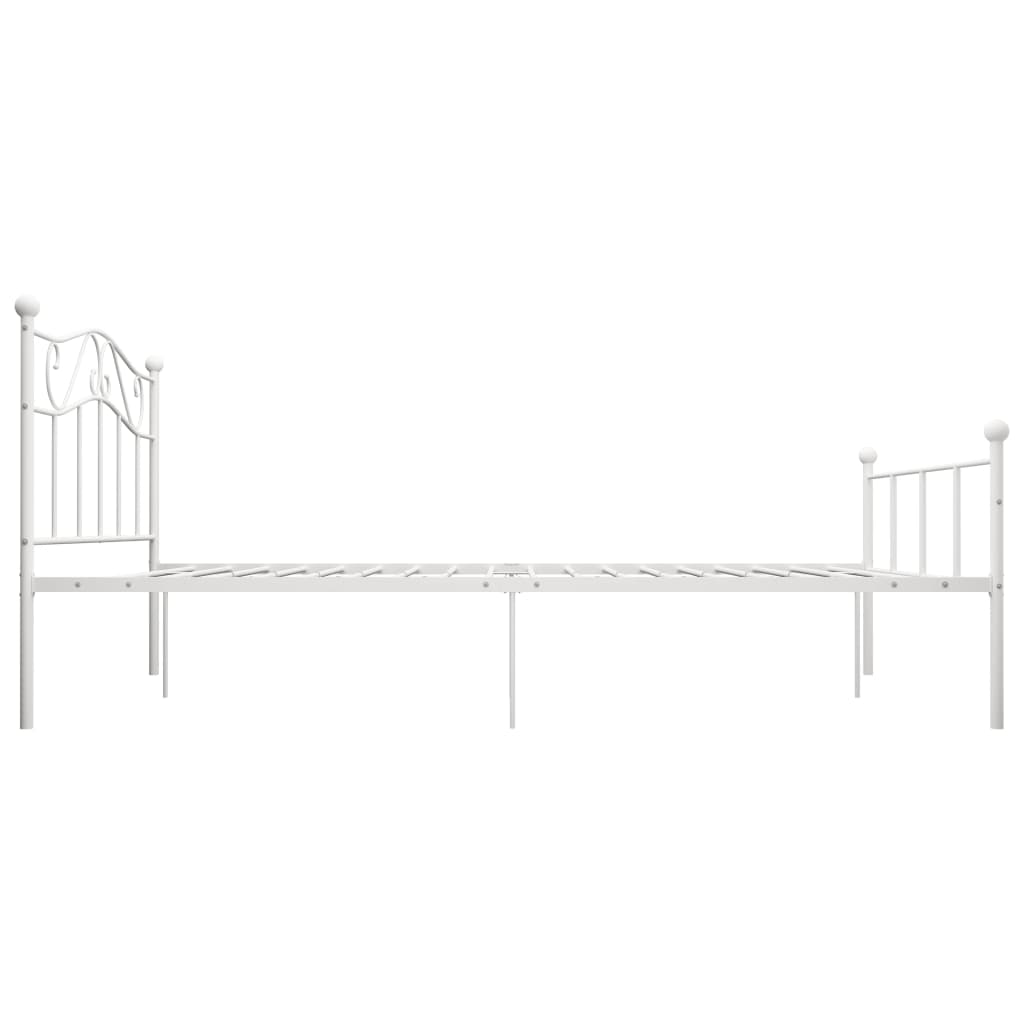 sengestel 140x200 cm metal hvid