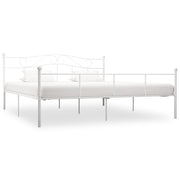 sengestel 180x200 cm metal hvid