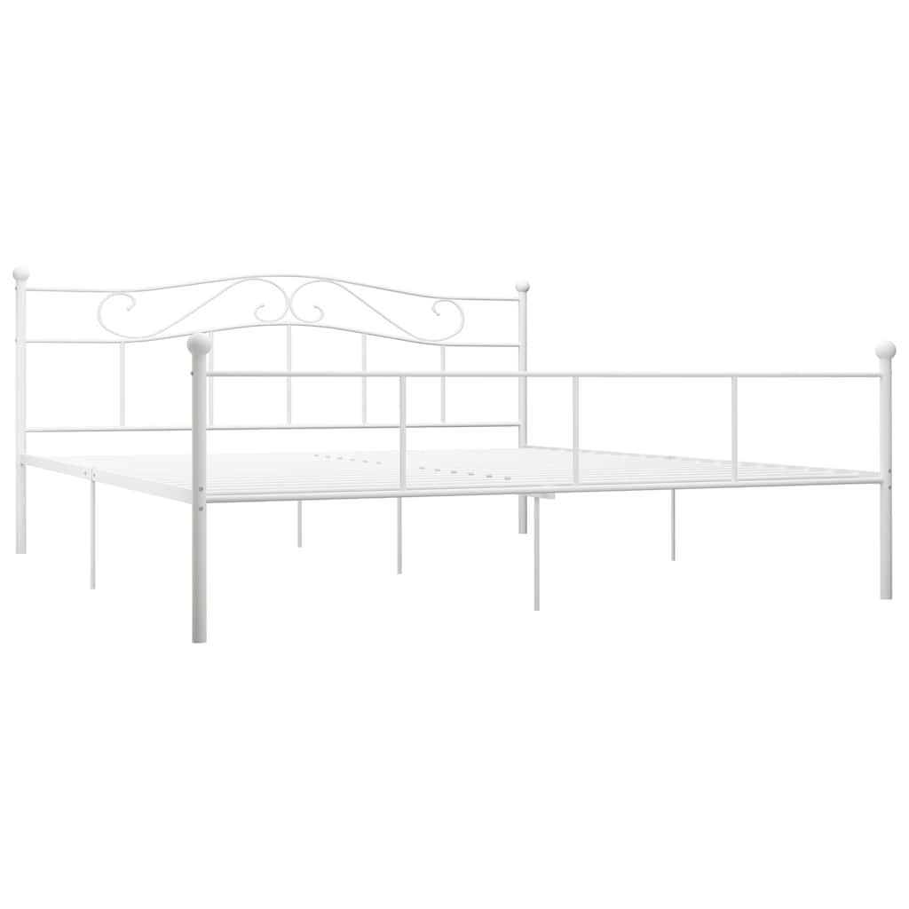 sengestel 180x200 cm metal hvid