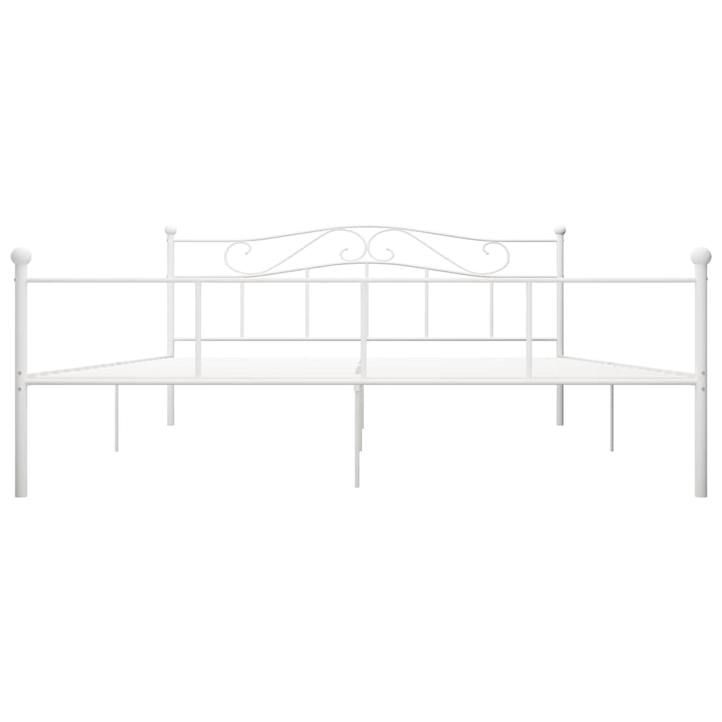 sengestel 180x200 cm metal hvid