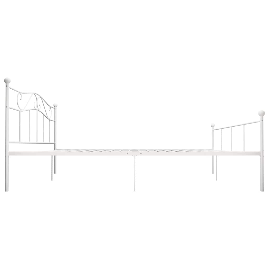 sengestel 180x200 cm metal hvid