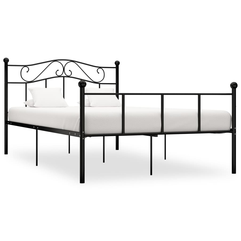 sengestel 120x200 cm metal sort