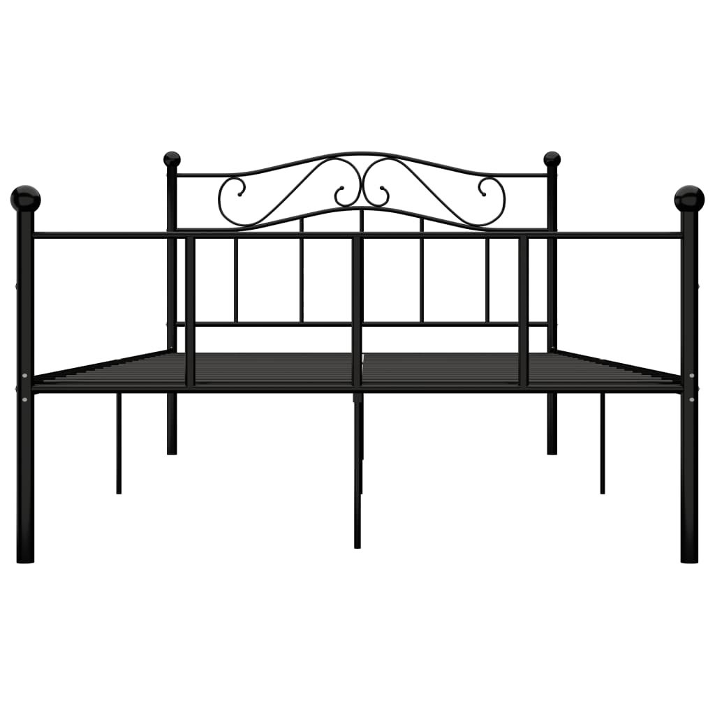 sengestel 120x200 cm metal sort