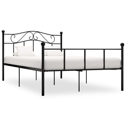 sengestel 140x200 cm metal sort