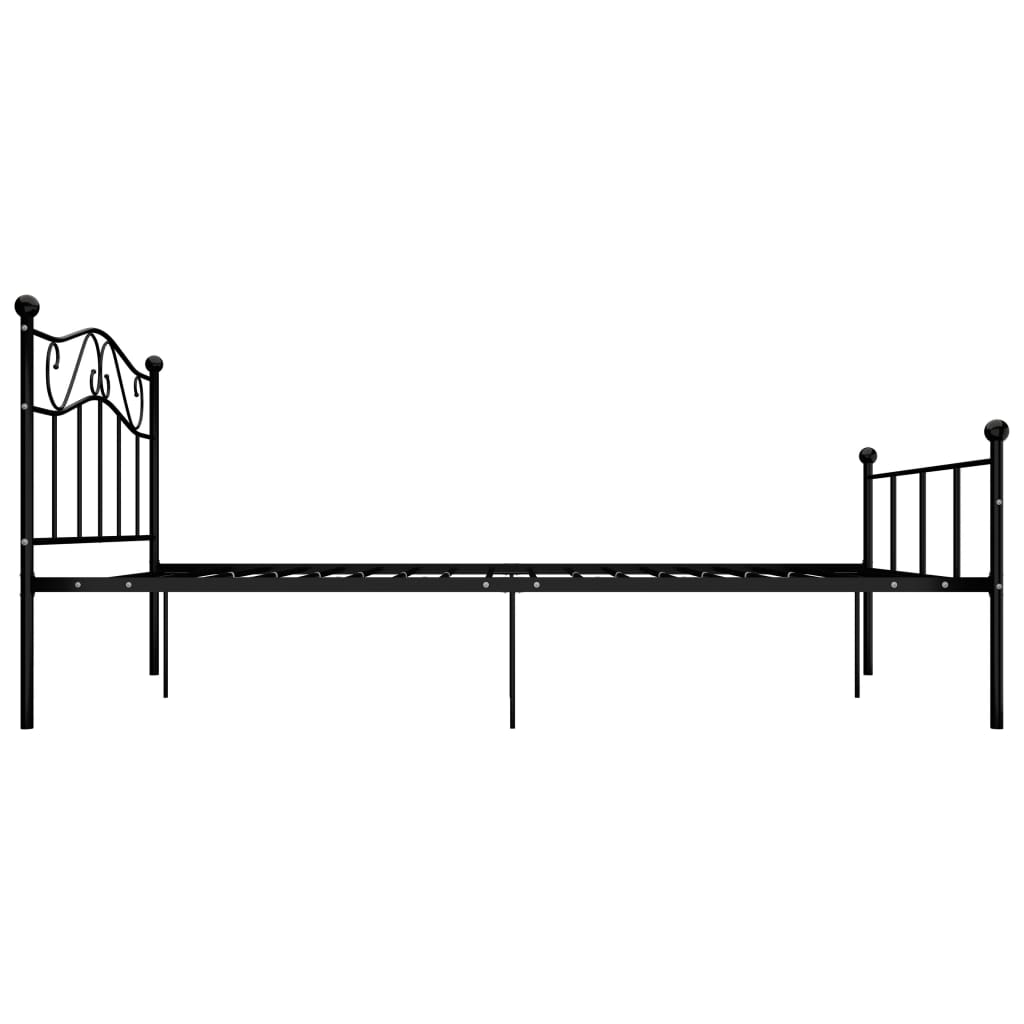 sengestel 140x200 cm metal sort