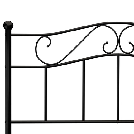 sengestel 140x200 cm metal sort