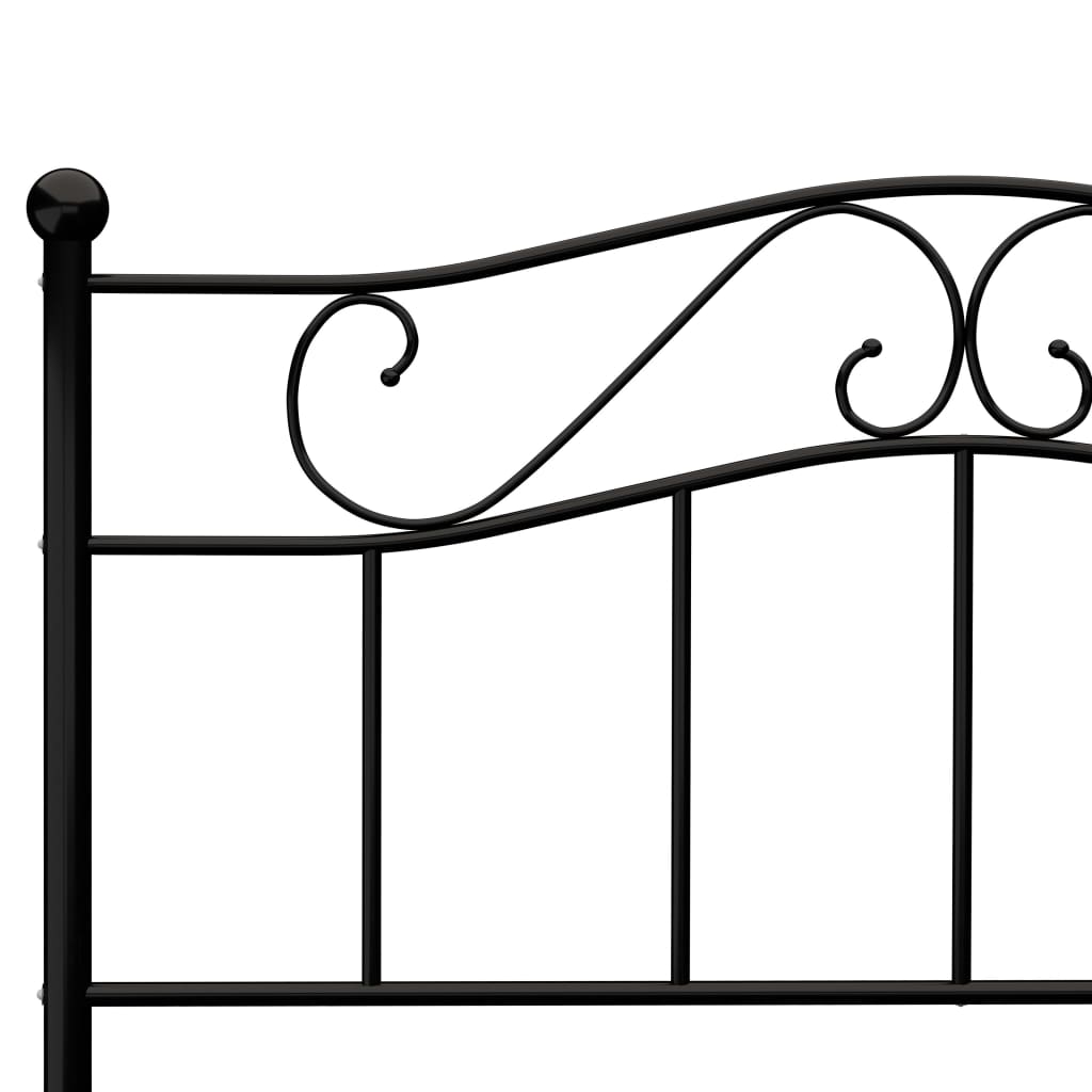 sengestel 140x200 cm metal sort