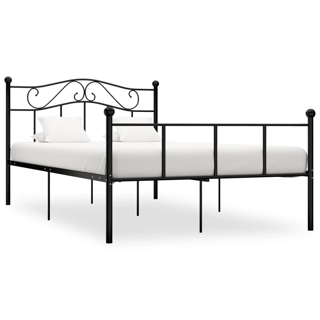 sengestel 160x200 cm metal sort