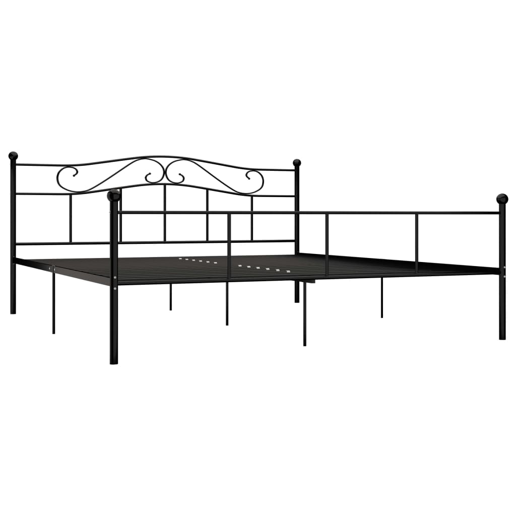 sengestel 180x200 cm metal sort