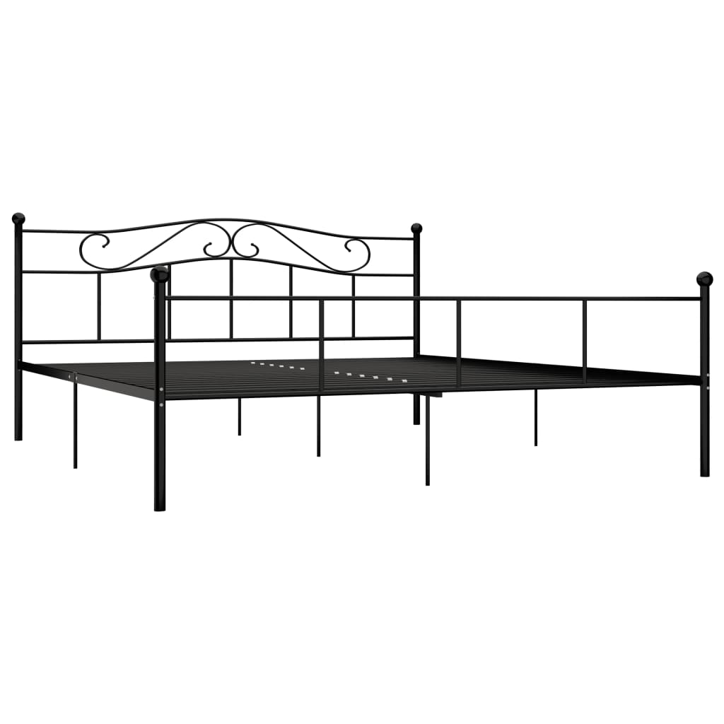 sengestel 200x200 cm metal sort