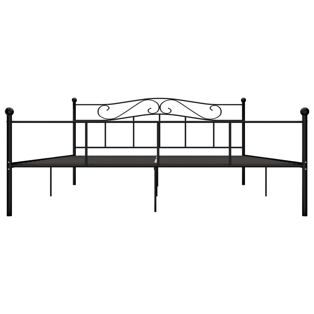 sengestel 200x200 cm metal sort