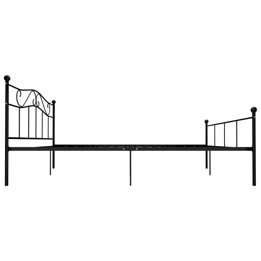 sengestel 200x200 cm metal sort