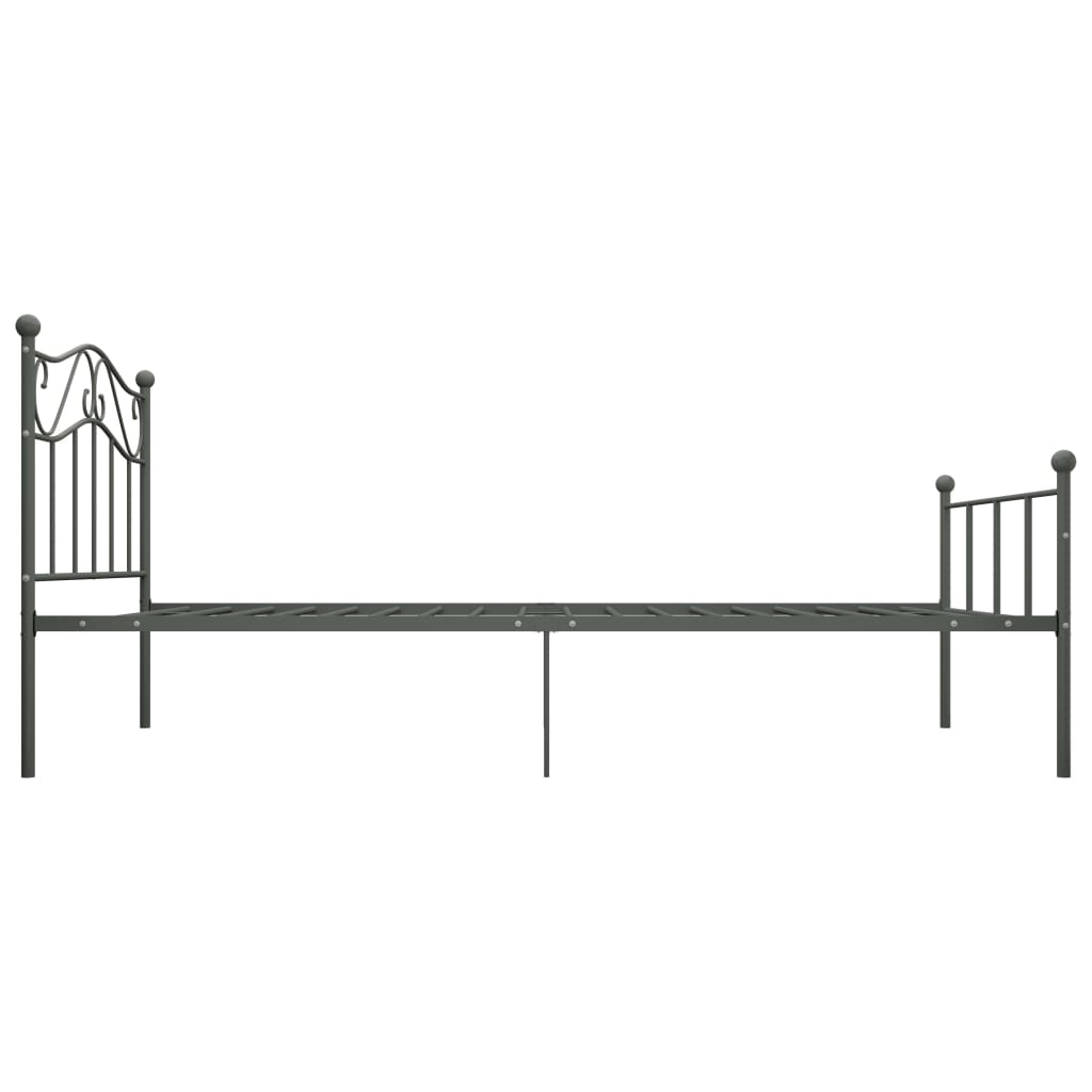 sengestel 100x200 cm metal grå