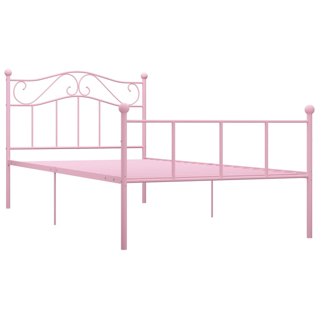 sengestel 100x200 cm metal pink