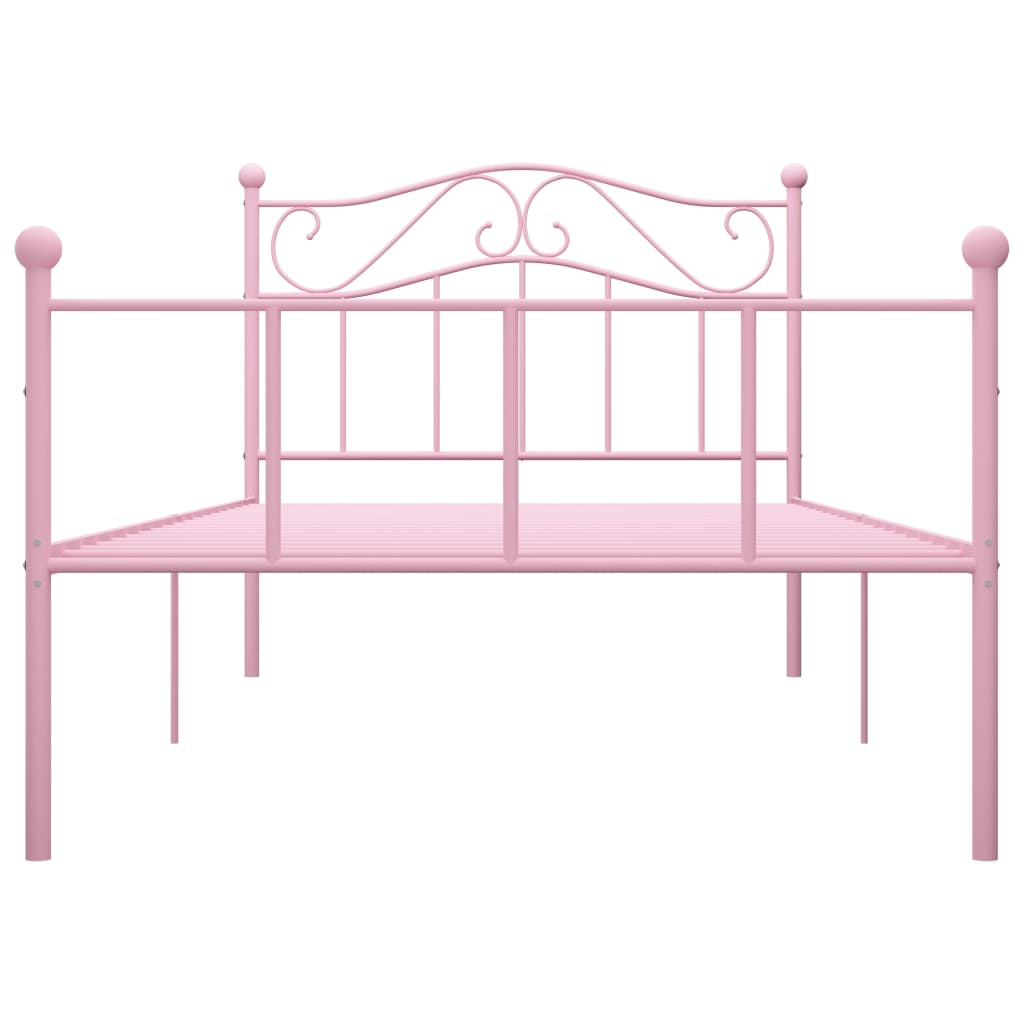 sengestel 100x200 cm metal pink