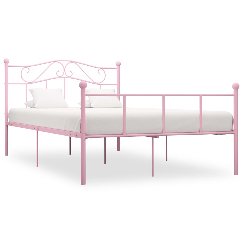 sengestel 120x200 cm metal pink