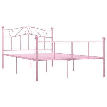 sengestel 140x200 cm metal pink