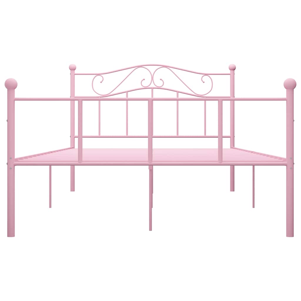 sengestel 140x200 cm metal pink