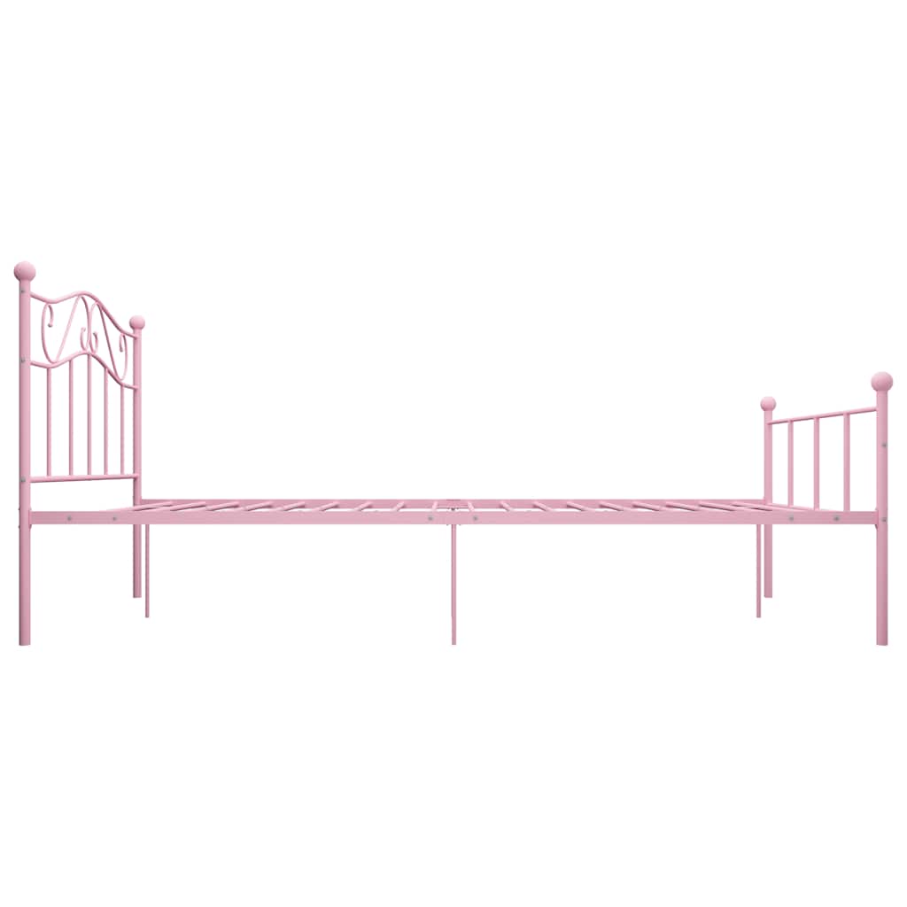 sengestel 140x200 cm metal pink