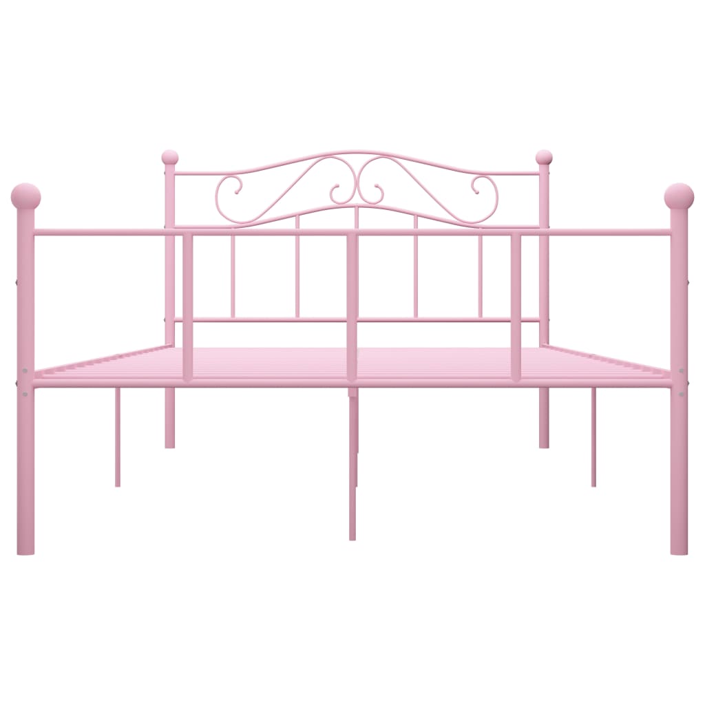 sengestel 160x200 cm metal pink
